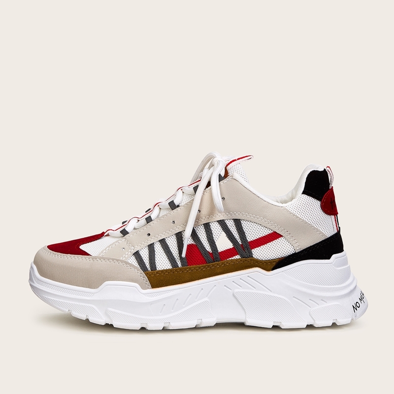 

Guys Lace-up Front Chunky Sole Trainers, Multicolor