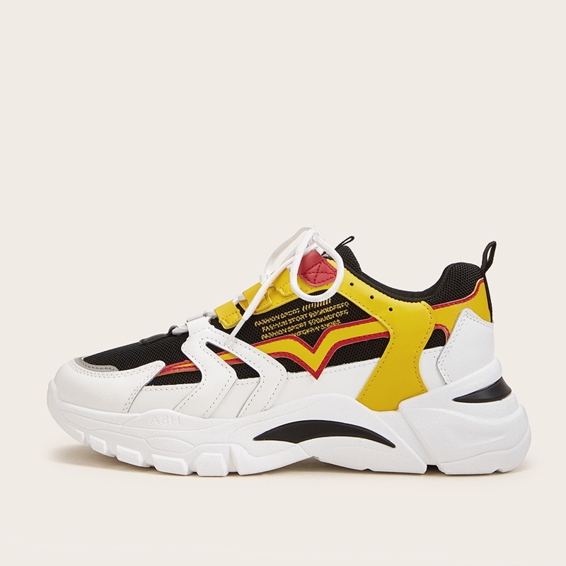 

Guys Colorblock Mesh Panel Chunky Sole Sneakers, Multicolor