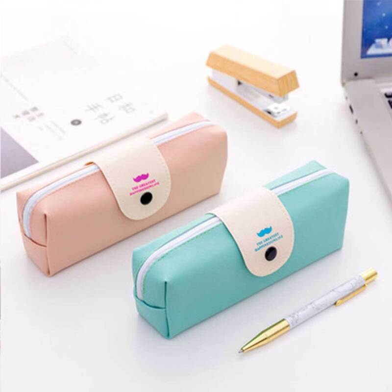 

Cute Beard Print Zip Pencil Bag 1pc