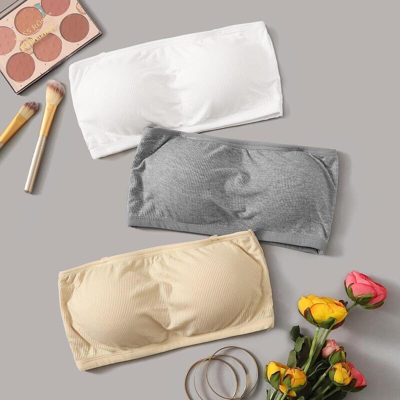 

Bandeau Bra Set 3pack, Multicolor