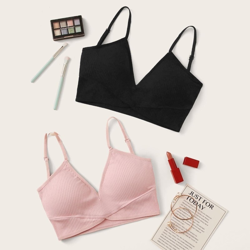 

Rib Bra Set 2pack, Multicolor