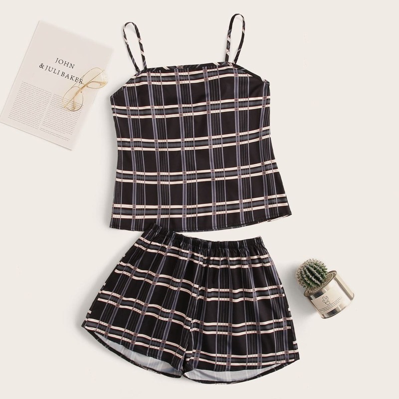 

Plaid Cami Pajama Set, Multicolor