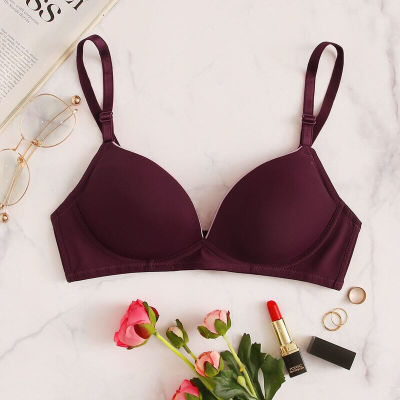 

Adjustable Strap Bra, Burgundy
