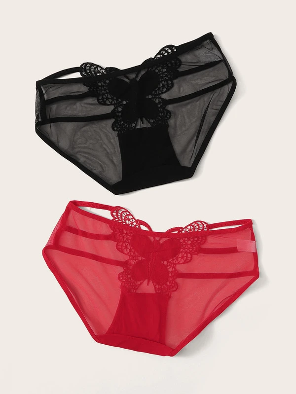 bragas con encaje y abertura