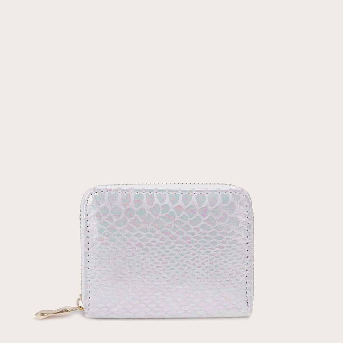 

Scale Pattern Purse, White