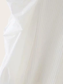 Suéter tejido de canalé de manga gigot - Blanco - Ver 4