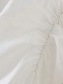 Suéter tejido de canalé de manga gigot - Blanco - Ver 6