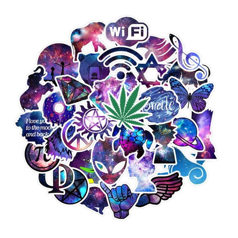 

Purple Series Mixed Pattern Sticker 36pcs