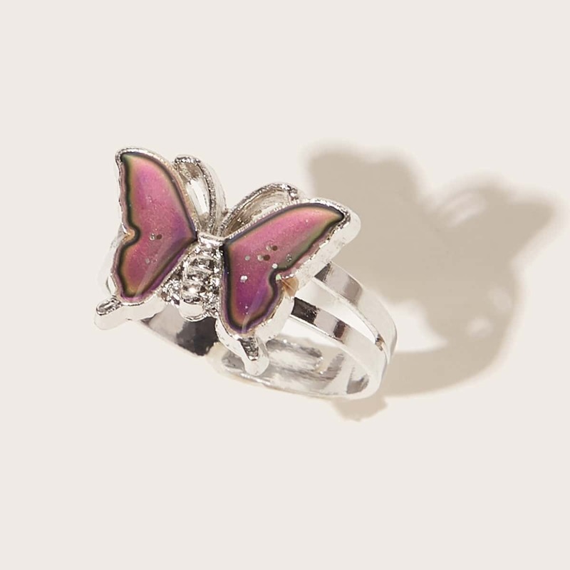 

Butterfly Design Thermochromic Ring, Multicolor