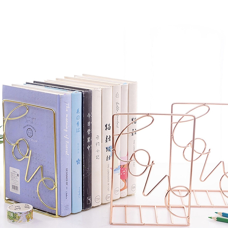 

Letter Detail Metal Book End 1pc, Gold
