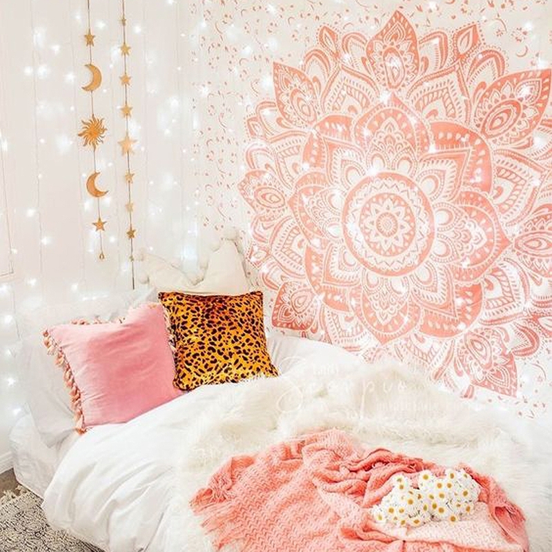 

Mandala Print Tapestry, Multicolor