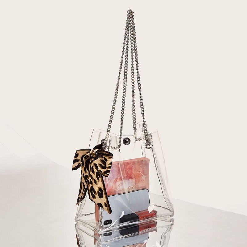 

Leopard Twilly Scarf Decor Clear Tote Bag