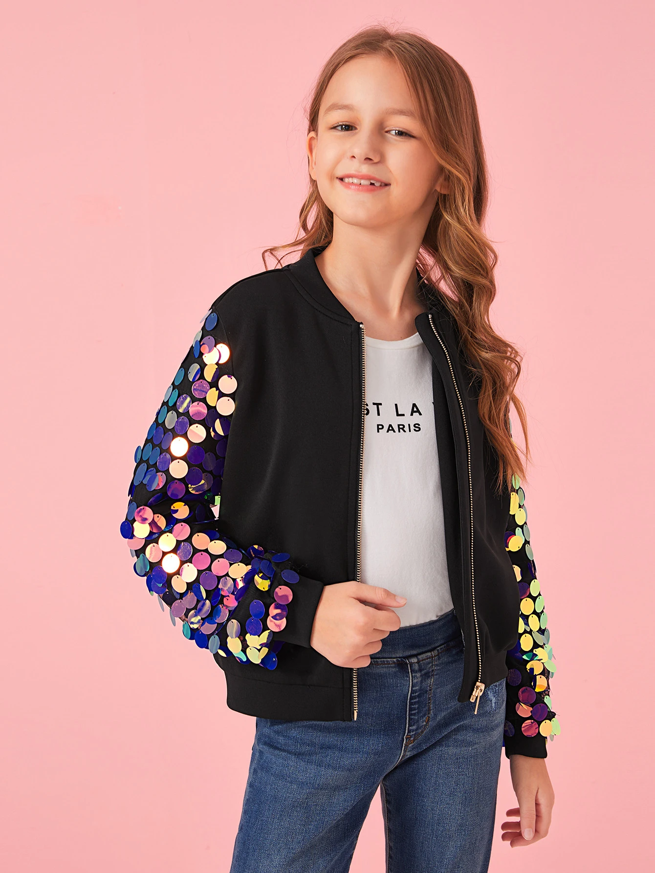 girls sequin jacket
