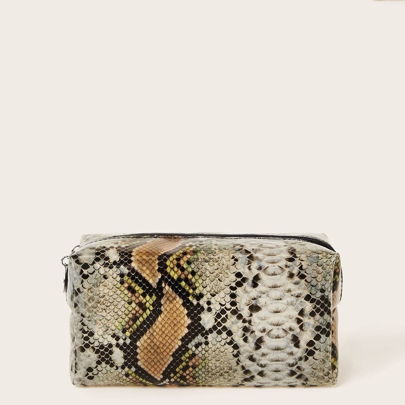

Snakeskin Pattern Makeup Bag, Multicolor