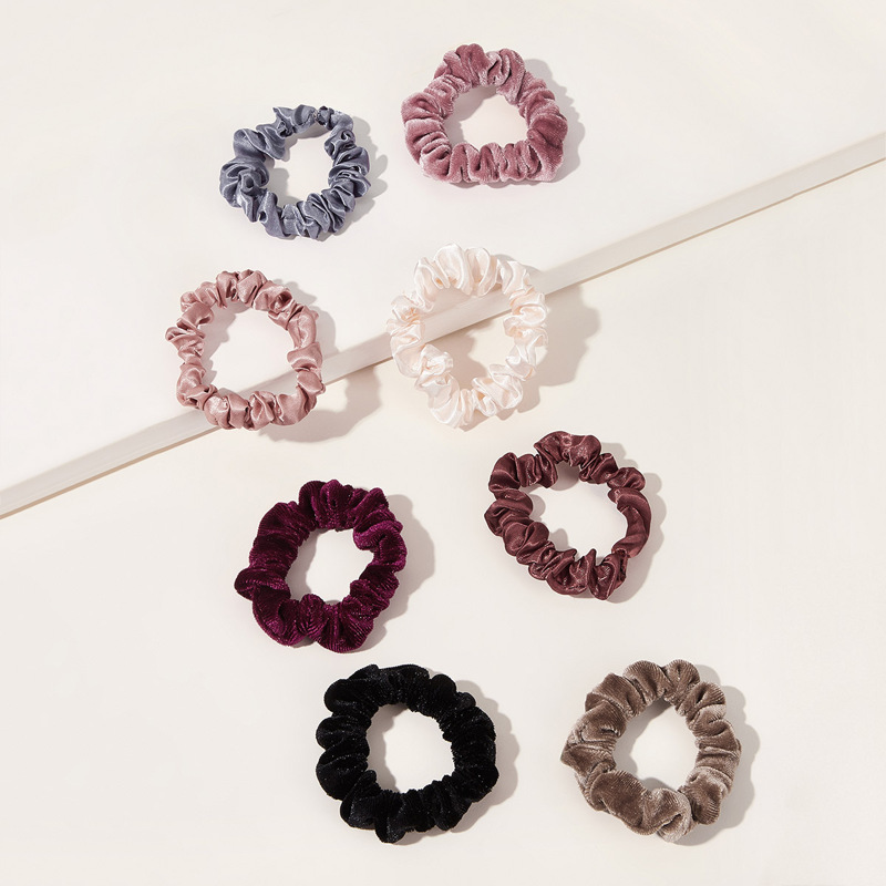

Simple Satin & Velvet Scrunchie 8pcs, Multicolor
