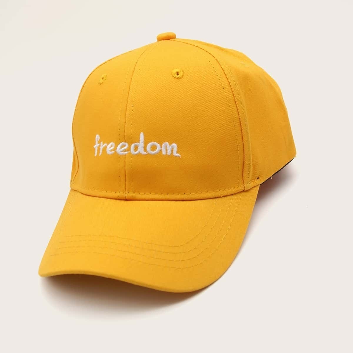 

Letter Embroidery Baseball Cap, Yellow