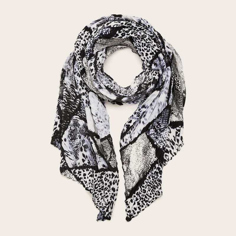 

Animal Pattern Scarf, Multicolor
