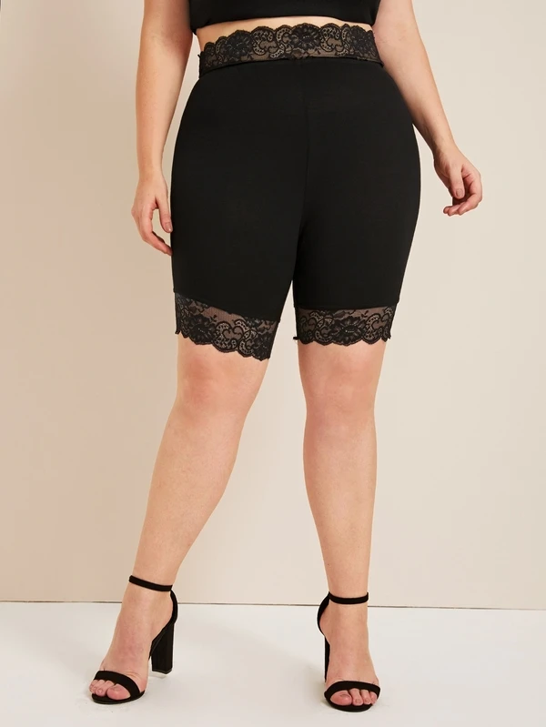 bike shorts with lace trim