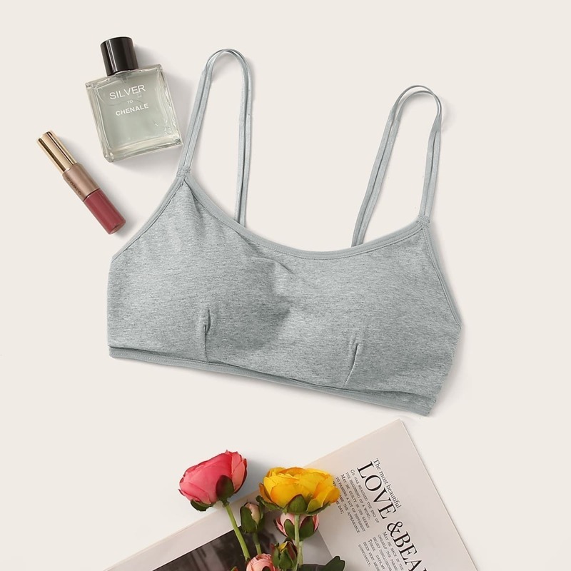 Crisscross Back Bralette, Grey