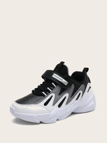 Toddler Boys Hook-and-loop Fastener Strap Chunky Sneakers - Black - View 3