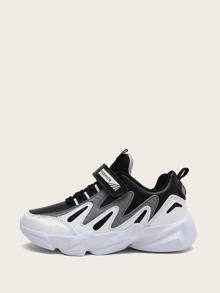 Toddler Boys Hook-and-loop Fastener Strap Chunky Sneakers - Black - View 2