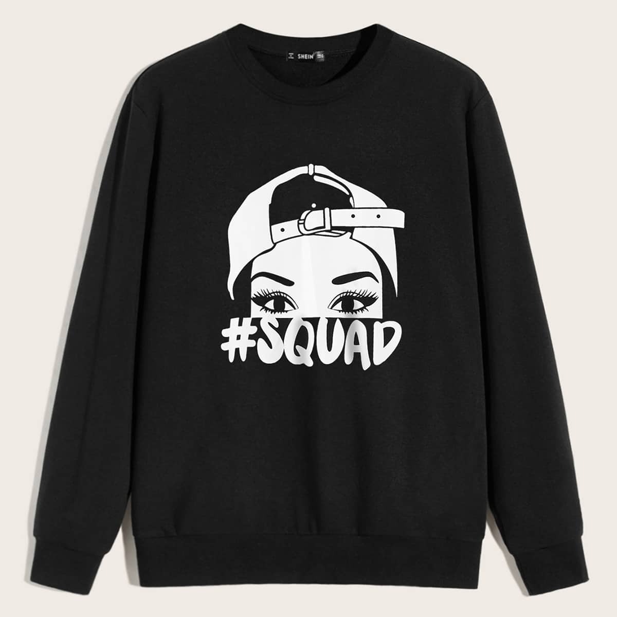 

Guys Graphic Print Sweatshirt, Black