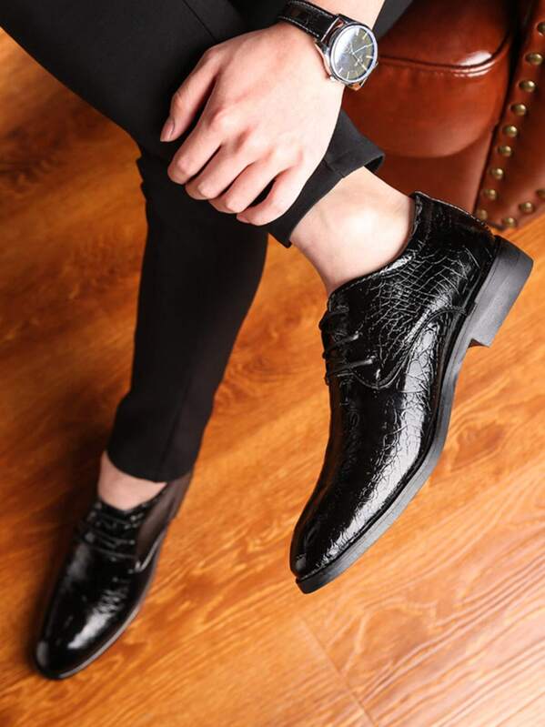 textured formal shoes