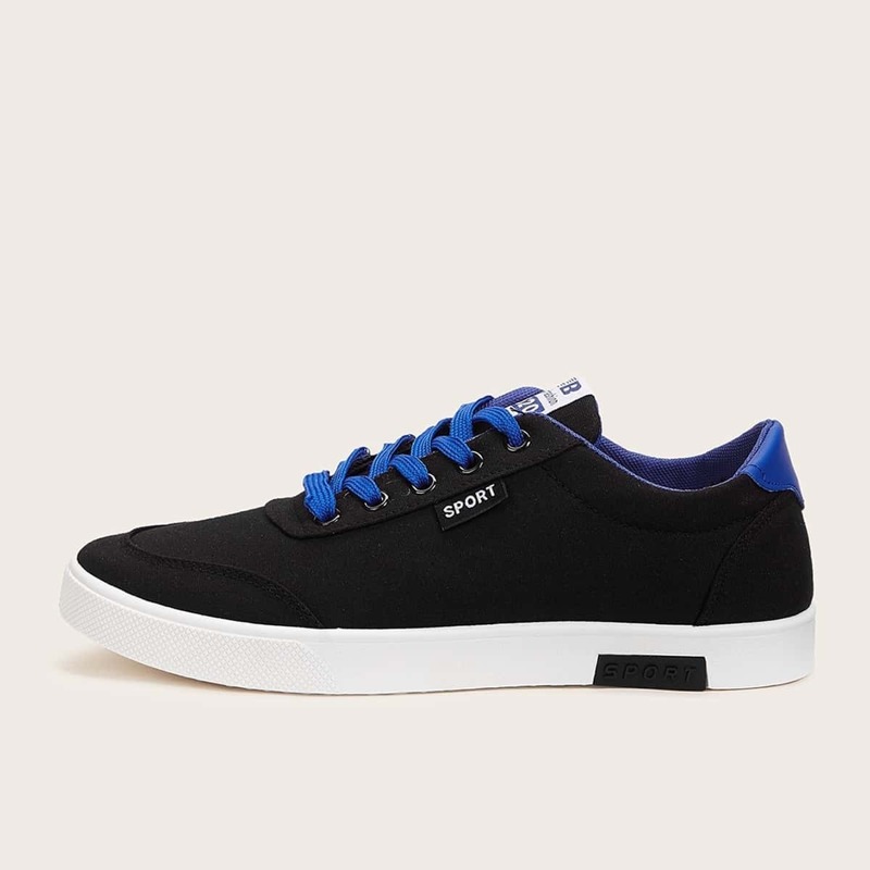 

Guys Lace-up Front Low Top Sneakers, Black