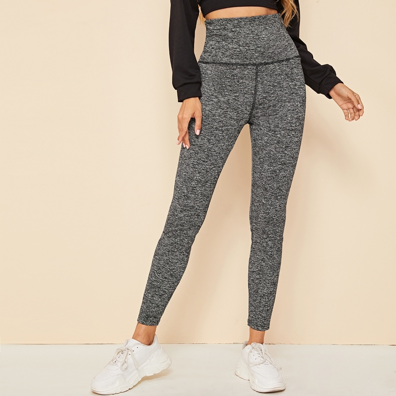

Space Dye High Waist Grey Leggings