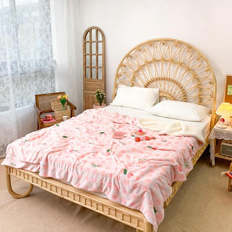 

Cherry Print Blanket, Pink