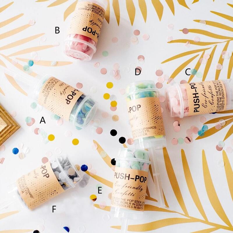 

1pc Round Sequin Confetti Push Pop, Multicolor