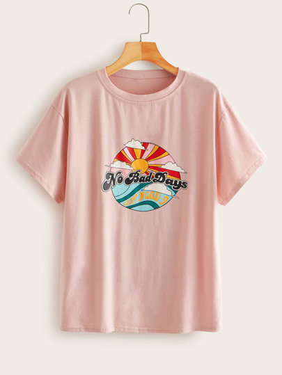 Letter & Sky Graphic Print Tee