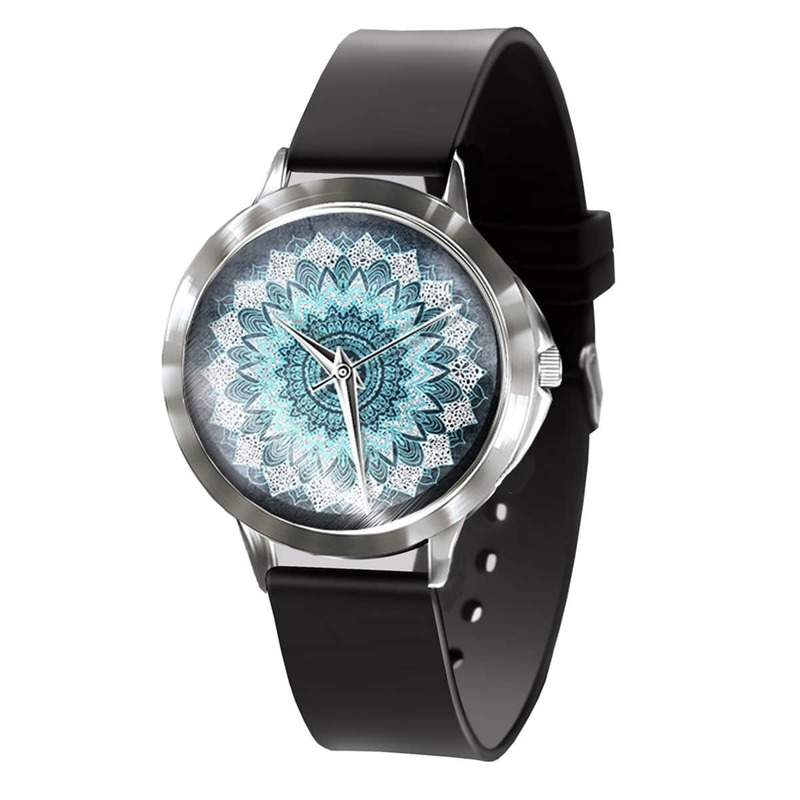 

Mandala Print Round Dial Pointer Quartz Watch