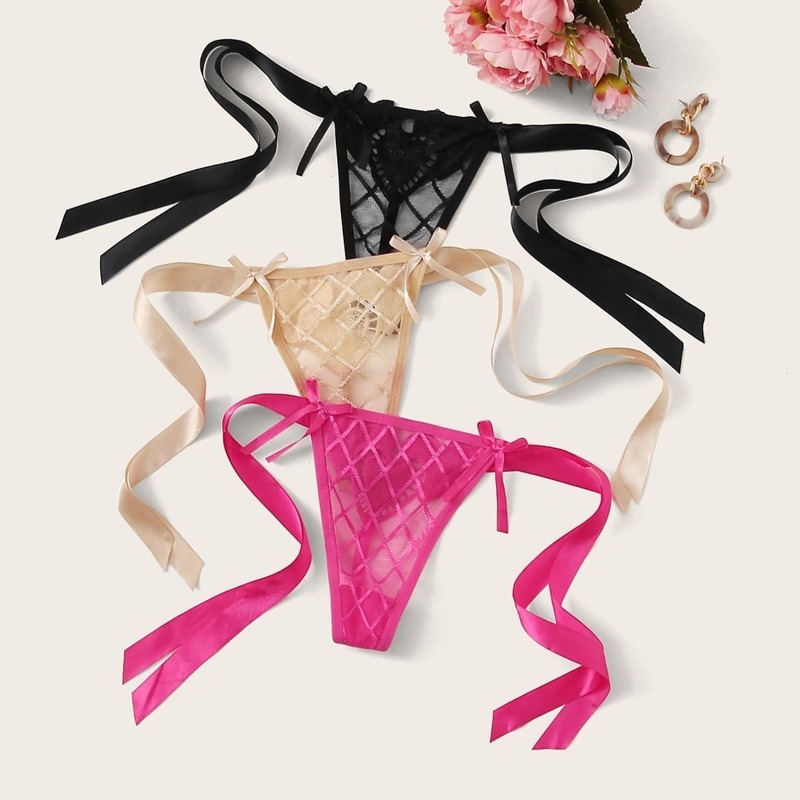 

3pack Tie Side Panty Set, Multicolor