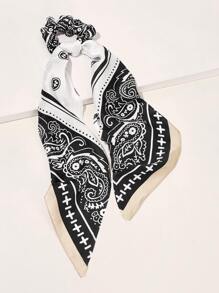 Paisley Pattern Scrunchie Scarf