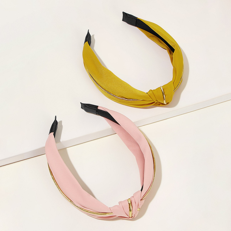 

2pcs Knot Decor Headband, Multicolor