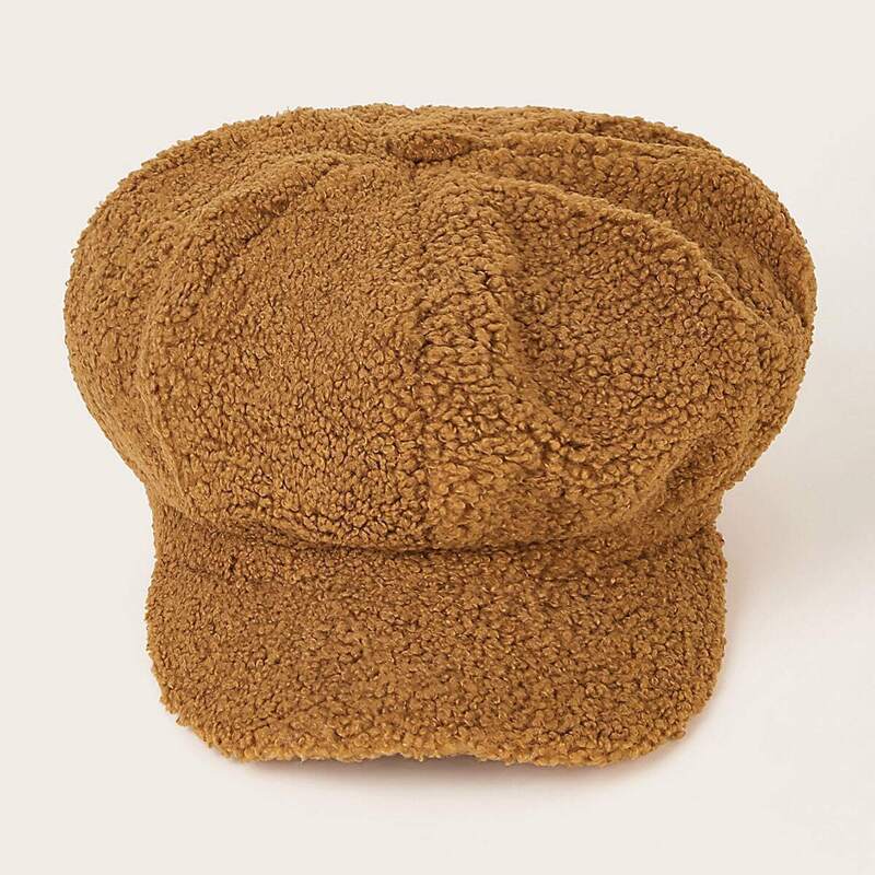 

Fluffy Bakerboy Hat, Camel