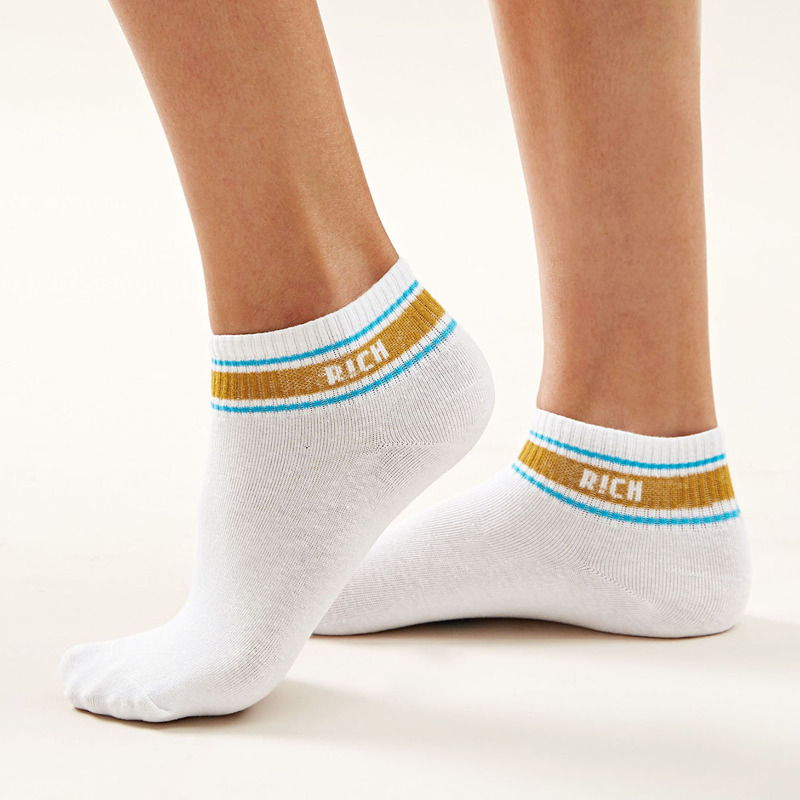 

1pair Letter Pattern Socks, Multicolor