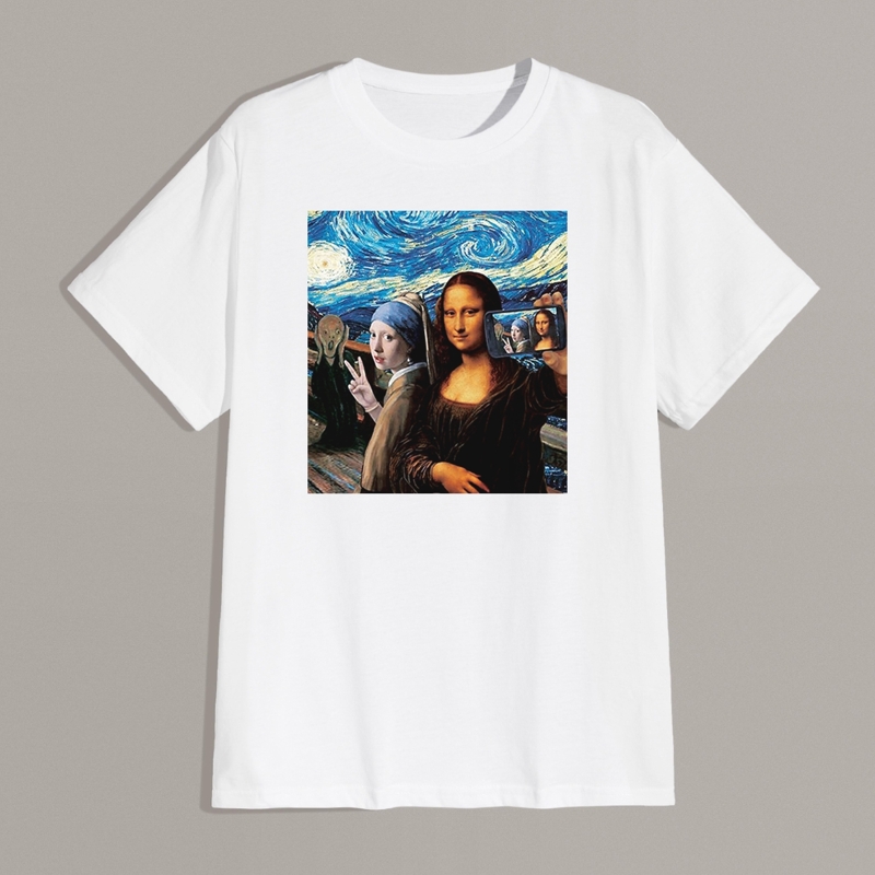 

Guys Figure Print Tee, White
