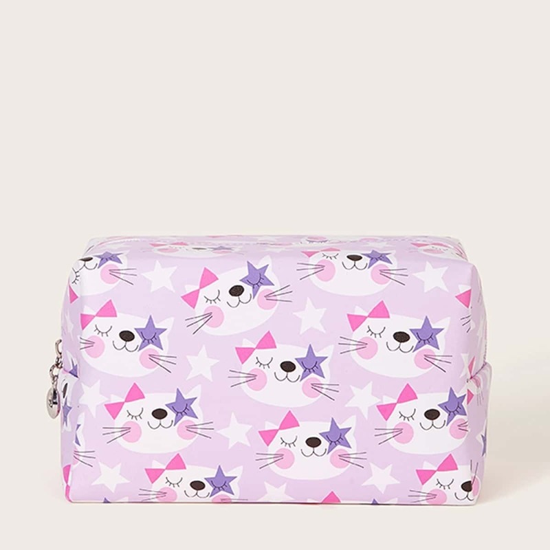 

Cat Pattern Makeup Bag, Multicolor