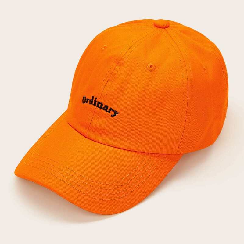 

Letter Embroidery Baseball Cap, Orange