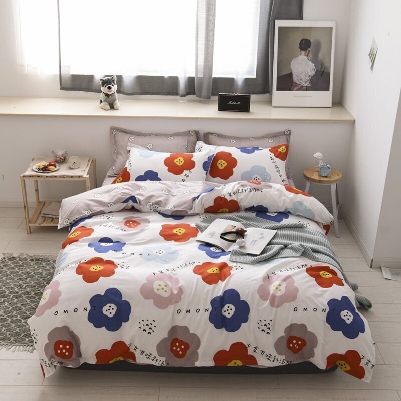 

Cartoon Flower Print Sheet Set, Multicolor