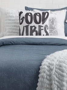 1Pc Slogan Print Cushion Cover, Simple Throw Pillow Case, Pillow Insert Not Include, For Sofa Decor Bedroom Room Stuff - Black and White - View 5