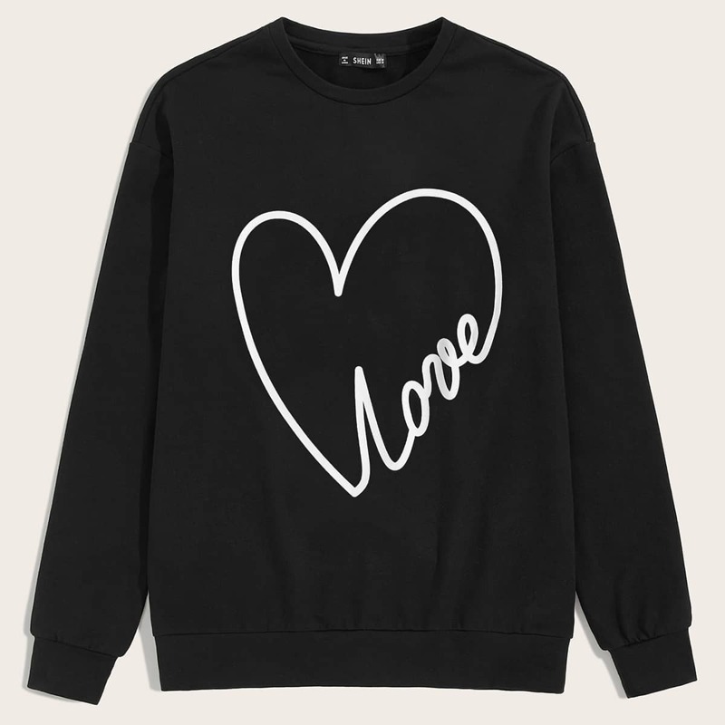 

Guys Graphic Print Pullover, Black