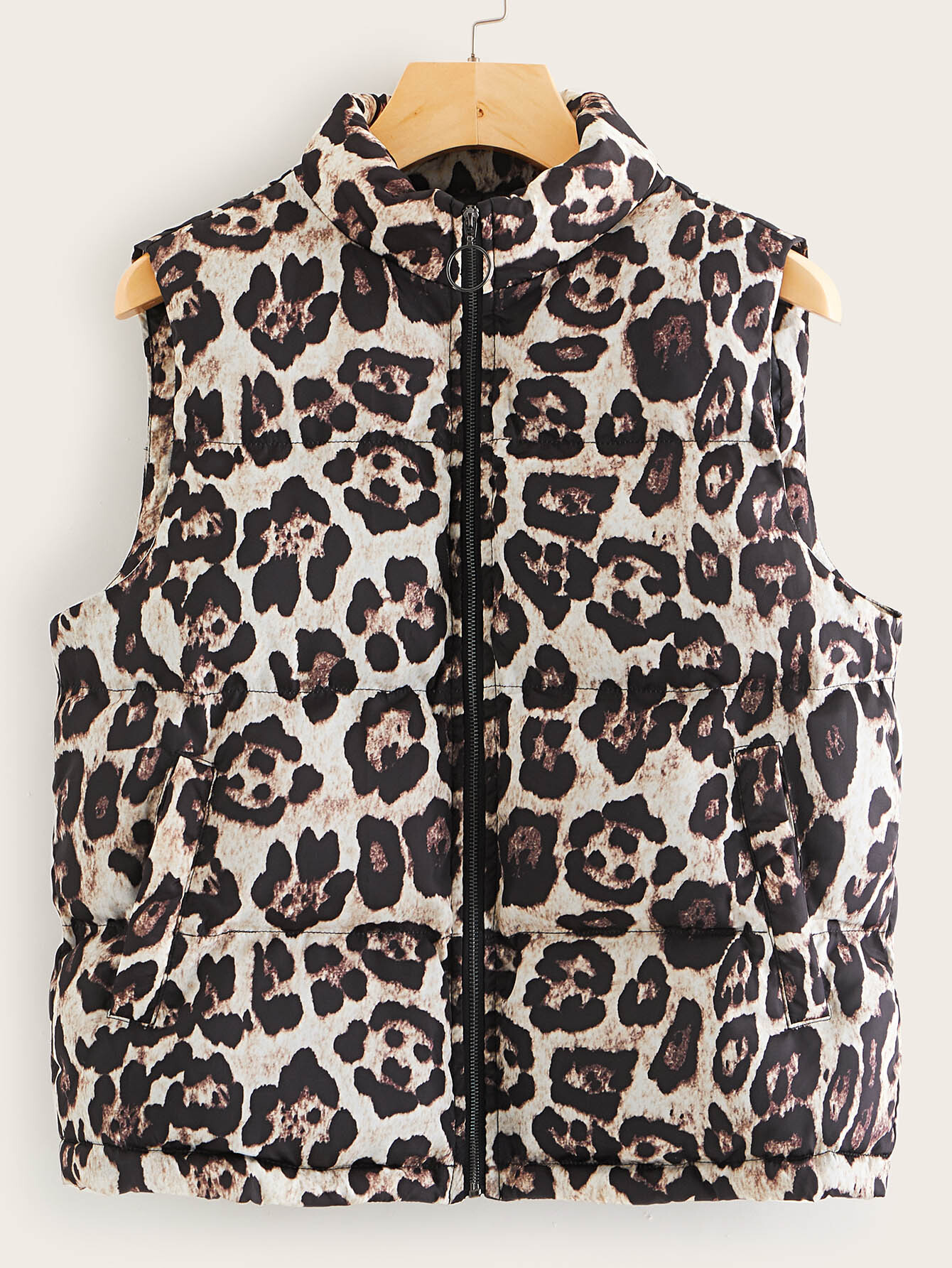 plus size leopard vest