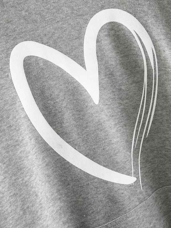 Plus Size Letter Print Pocket Sweatshirt Winter Fall Autumn