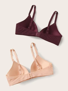 2 件装可调节肩带文胸套装 - 彩色 - 查看 4