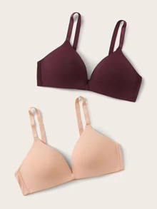 2 件装可调节肩带文胸套装 - 彩色 - 查看 5