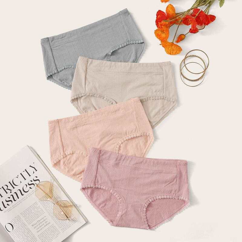 

4pack Solid Panty Set, Multicolor