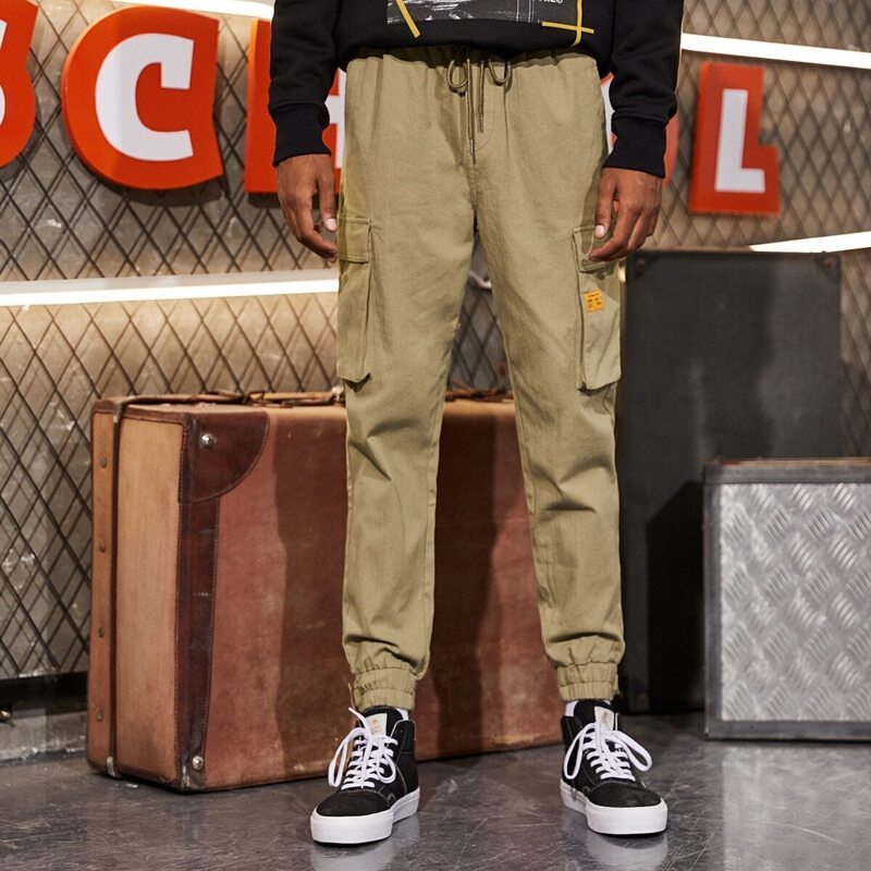 

Guys Pocket Side Drawstring Cargo Pants, Khaki